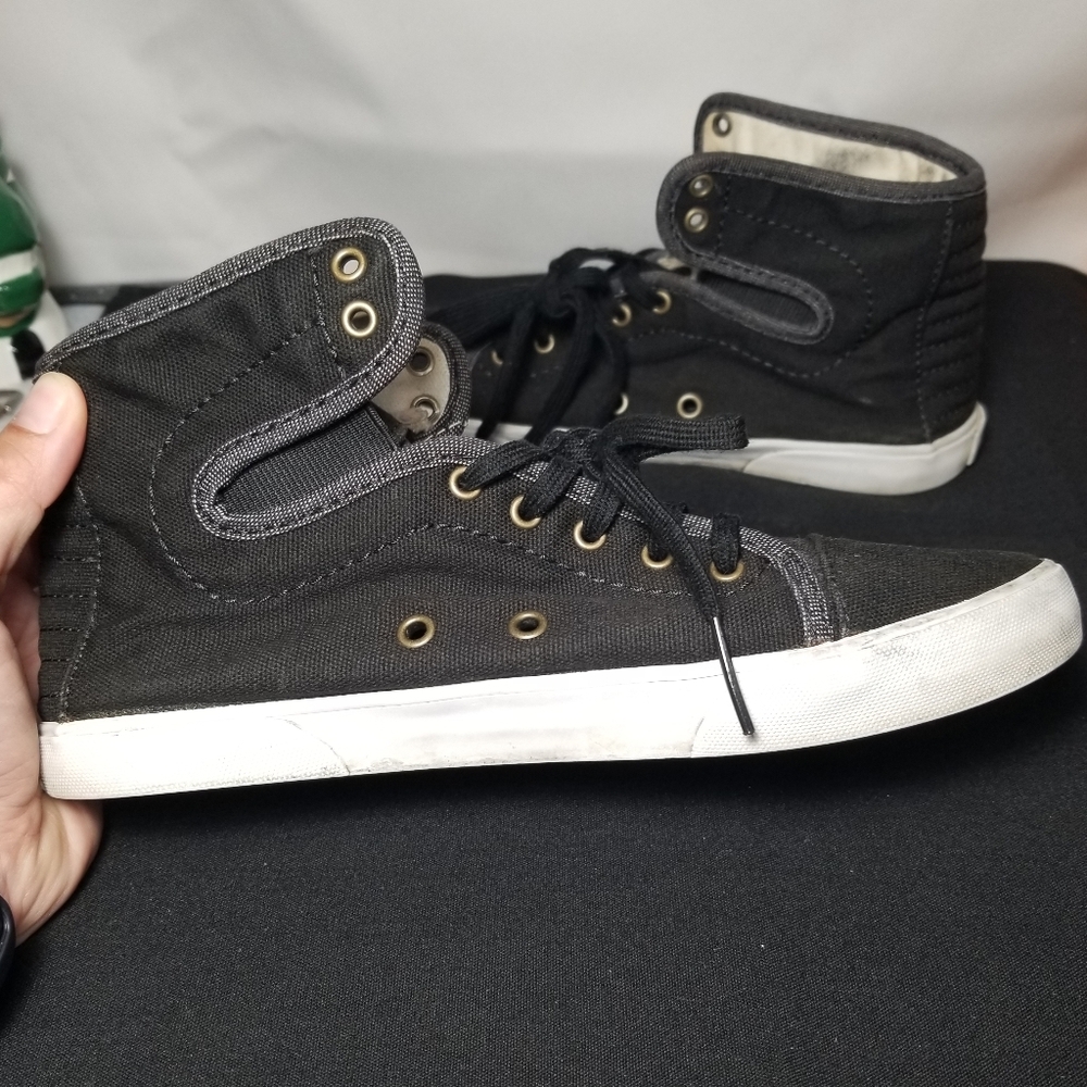 Vans Black High-Top Sneakers with White Soles